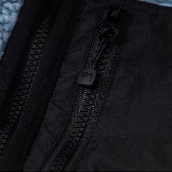 Stussy Light Blue Sherpa Jacket - Picture 7 of 10